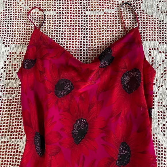 Vintage 90’s Daisy Print Spaghetti Strap Mini Dress - Picture 1 of 7